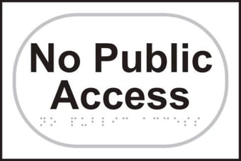 Picture of No public access - Taktyle (225 x 150mm)  - SCXO-CI-TK0401BKWH