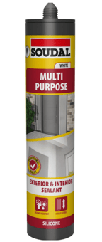 Picture of Soudal Multi-Purpose Silicone Sealant - Brilliant WHITE 290ml - [DK-DKSD159301]