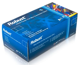 Aurelia Robust Nitrile Examination Gloves Blue - Box of 100 - SMX-93895