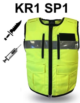 picture of Community Support High Visibility Body Armour CS103 - Home Office KR1 SP1 - Stab and Spike Protection - VE-CS103-KR1SP1-HV