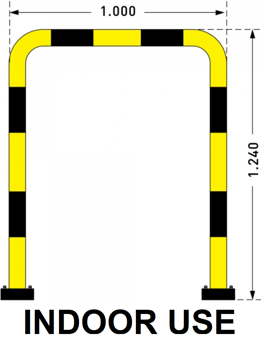 picture of BLACK BULL FLEX Protection Guard - Indoor Use - (H)1240 x (W)1000mm - Yellow/Black - [MV-196.21.739]
