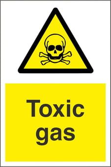 picture of Toxic Gas Sign - 200 x 300Hmm - Rigid Plastic - [AS-WA155-RP]