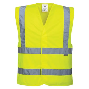 picture of Portwest - C470 - Yellow Hi-Vis Two Band & Brace Vest - PW-C470YER