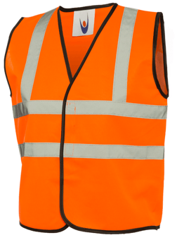 Picture of Uneek Childrens Hi-Viz Orange Waist Coat - UN-UC806-OR