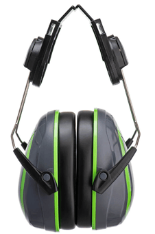 Picture of Portwest PW75 HV Extreme Ear Defenders Low Clip-On Grey/Green - [PW-PW75GGN]