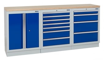 picture of BiGDUG 2041mm Wide Workbench - 7 Drawer Cabinet - 4 Drawer Cabinet - Multiplex Worktop - [BDU-TGC153GBM] - (LP)