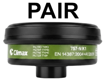 picture of Climax 757-N-K1 Gas Filter For - 732 and 757 Face Mask - Pair - [CL-757N-K1]