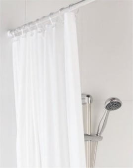picture of Shower Curtain - White Polyester - 1800mm x 1800mm -  CTRN-CI-PA408P