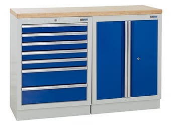 picture of BiGDUG 1361mm Wide Workbench - 7 Drawer Cabinet - 2 Door Cupboard - Multiplex - [BDU-TGC51GBM] - (LP)