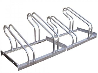 picture of TRAFFIC-LINE Lo-Hoop Cycle Stands - 4 Cycle Capacity - 1,400mm L - [MV-169.14.842]