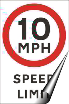 Picture of Non Reflective Traffic Signs - 10 mph Speed Limit - 400 x 600Hmm - Self Adhesive Vinyl [AS-GE50-SAV]