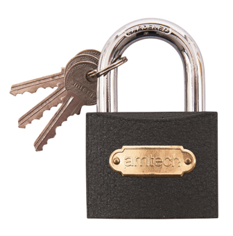 picture of Amtech 63mm Iron Padlock With 3 Keys - [DK-T0500C]