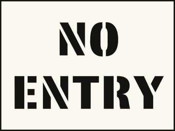 picture of No Entry Stencil (600 x 800mm) - SCXO-CI-9537G