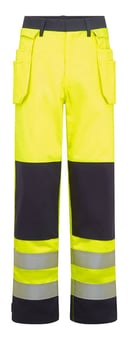 picture of Portwest FR440 - Bizflame Work Hi-Vis Contrast FR Holster Trousers - Yellow/Navy - PW-FR440YNR