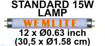 picture of Wemlite 15 Watts BL368 Standard UV Lamp For Fly Killers - [BP-LS14WX-W] - (NICE)