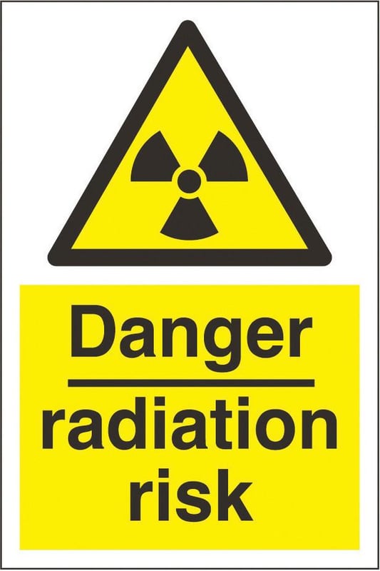 picture of Danger Radiation Sign - 200 x 300Hmm - Rigid Plastic - [AS-WA227-RP]