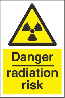 Picture of Danger Radiation Sign - 200 x 300Hmm - Rigid Plastic - [AS-WA227-RP]