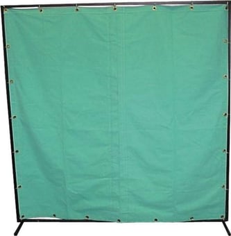 Picture of Green Canvas Welding Curtain With Eyelets - Size 4 x 6 Foot - [MH-1085SML]