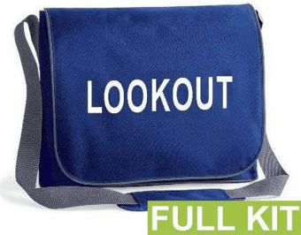 picture of FULL Rail Track Lookout Kit - With Wooden Flag Pole - In Handy Marked Navy Bag - [IH-FLK-WP] - (MP)