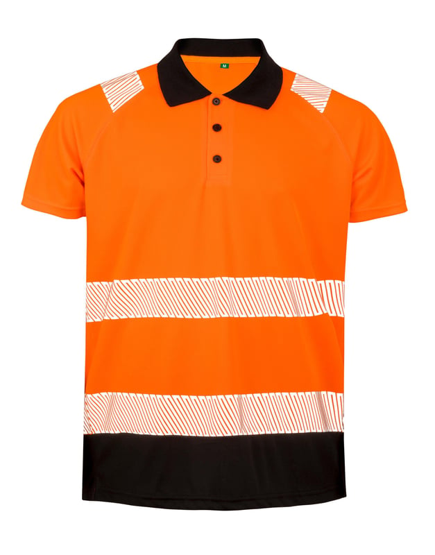 picture of Result Recycled Safety Polo Shirt - Fluorescent Orange - BT-R501X