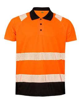 Picture of Result Recycled Safety Fluorescent Orange Polo Shirt - BT-R501X-FO