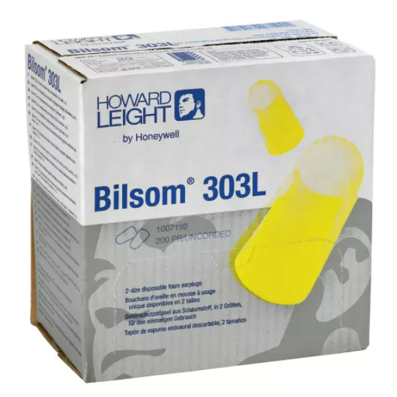 Howard Leight BILSOM 303 Earplugs Large Uncorded - 200 Pairs - [HW-1007192]