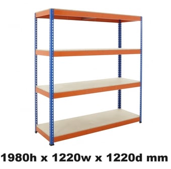 picture of BiGDUG BiG400 Racking 4 Levels - Chipboard Shelves - 1980h x 1220w x 1220d mm - [BDU-B41912124BO]