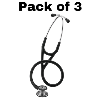 picture of 3M Littmann Cardiology IV Stethoscope - Black - 27 Inches - Pack of 3 - [ML-W3226BK-PACK]