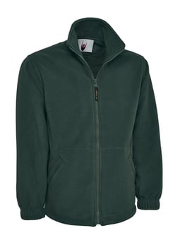 picture of Uneek Premium Full Zip Micro Bottle Green Fleece Jacket - UN-UC601-BGRN