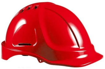 Picture of Short Dated Red Protector Style 600 Vented Safety Helmet - [TY-HC635V-RAL3020] - (DISC-W)