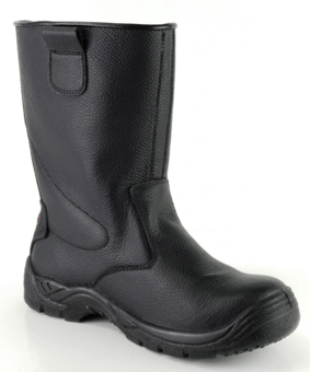 picture of Tuffking Axle Black S1P SRC Leather Water Resistant Rigger Boot - GN-9059