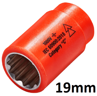 picture of ITL - 1/2" Insulated Drive Socket - 19mm - [IT-01440]