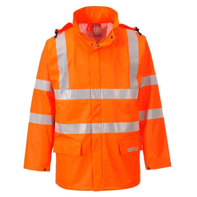 picture of Portwest - Orange Sealtex Anti-Flame Hi-Vis Jacket - PW-FR41ORR