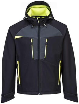 Picture of Portwest - DX4 Softshell Jacket - Black - 92% Polyester 8% Elastane - 310g - [PW-DX474BKR]
