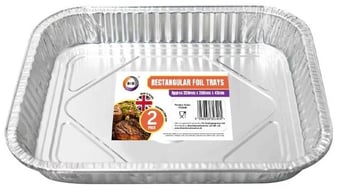 picture of DID Rectangular Foil Tray - 2 Pack - 32cm x 26cm x 45cm - [PD-FS5340]