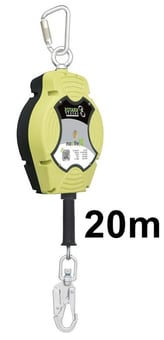 picture of Kratos Helixon Stainless Steel Wire Rope Retractable Fall Arrester - 20m - ATEX Approved - [KR-FA2040220S]