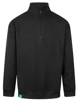 picture of Beeswift Envirowear Recyclable Quarter Zip Sweatshirt - Black - BE-EWCQZBL
