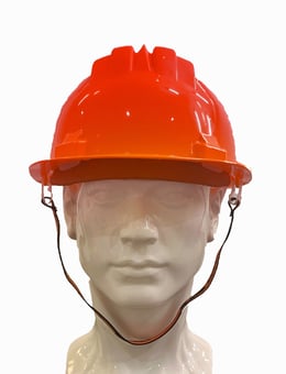 picture of Climax 5-RS Unvented Red Safety Helmet with Chinstrap - [IH-MOD5-RS-RED-SN]