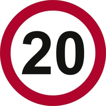 Picture of Spectrum 450mm Dia. Dibond 20mph Road Sign - With Channel - [SCXO-CI-14024]