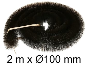 picture of Porcupipe - Black Gutter Brush - 2m x 100mm - [BRW-99.4041]