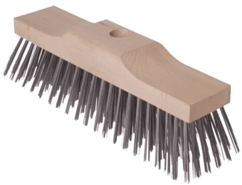 picture of Lessmann Raised Wooden Stock Broom Head 6 Row Steel Wire - 300 x 70mm - [TB-LES146201]