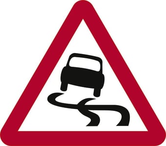 Picture of Spectrum 600mm Tri. Dibond ‘Slippery Surface’ Road Sign - With Channel - [SCXO-CI-13075]