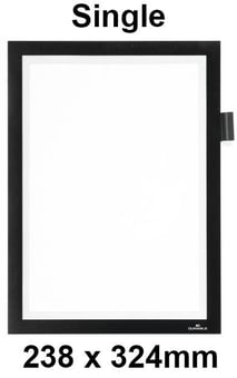 picture of Durable - Self-adhesive Infoframe DURAFRAME® NOTE A4 Black - 238 x 324mm - Single - [DL-499301]
