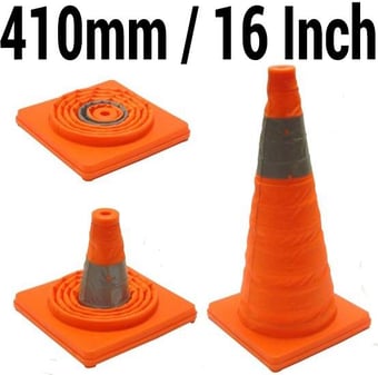 picture of Collapsible Safety Cone - 410mm /16 Inch High - Robust with Solid Base - [OT-90-805]