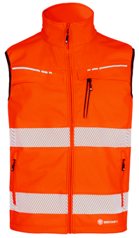 picture of Deltic Hi-Vis Orange Softshell Bodywarmer - BE-BSD31OR