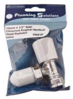 Picture of 15mm x 1/2" BSP Chromed Angled /Vertical Head Radiator Valve - CTRN-CI-PA01P