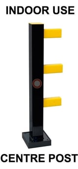 picture of Black Bull Flex Impact Protection System HYBRID - Centre Post Steel 1,000mmH - Powder Coated - Black - [MV-203.20.790] - (LP)