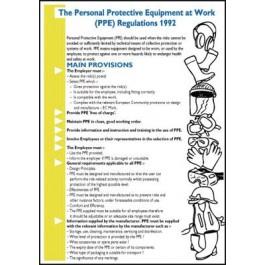 picture of Personal Protective Equipment At Work  - Pocket Guide - 120 x 80mm - Rigid Plastic - [SL-PG97]