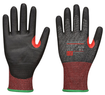 Picture of Portwest A670 CS AHR13 PU Cut Resistant Gloves Black - PW-A670K8R