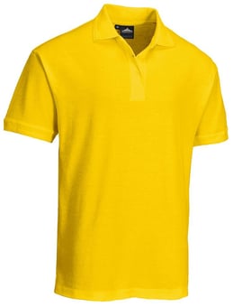 picture of Portwest - Naples Polycotton Polo Shirt - Yellow - PW-B210YER - (DISC-R)